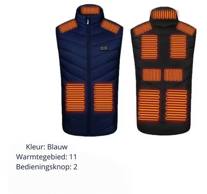 Verwarmde bodywarmer - dames en heren