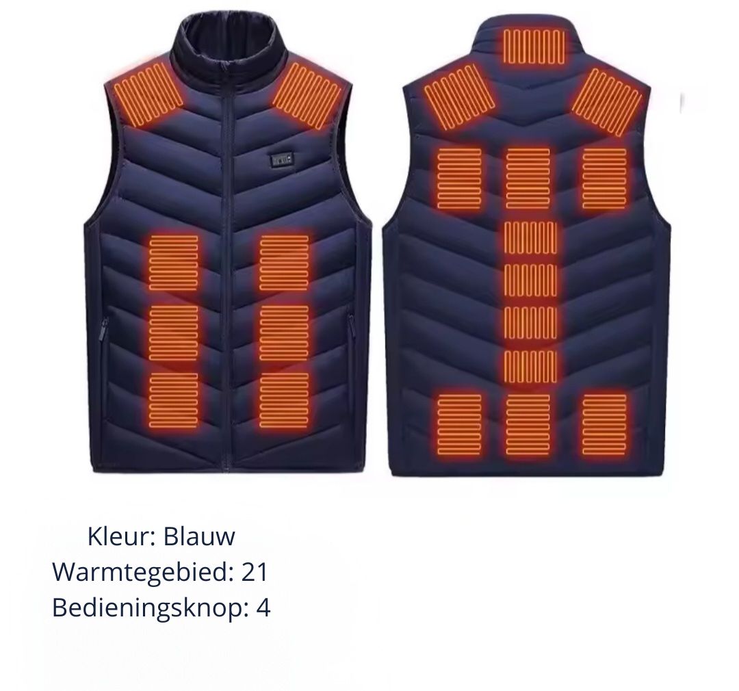 Verwarmde bodywarmer - dames en heren