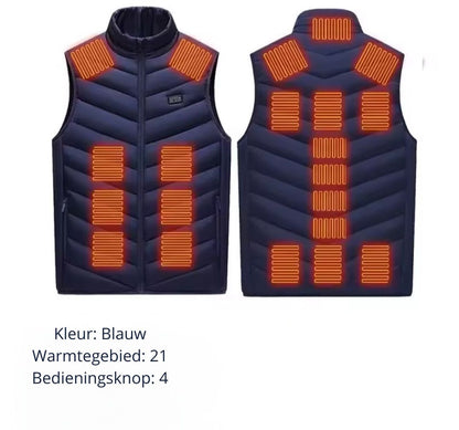 Verwarmde bodywarmer - dames en heren