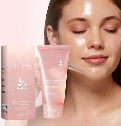 Hydraterend Collageen Nachtmasker – Peel-Off voor Elasticiteit, Glow & Minder Doffe Huid