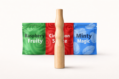 Houten Aromatherapie Inhaler – Complete Set met 3 Geurvullingen