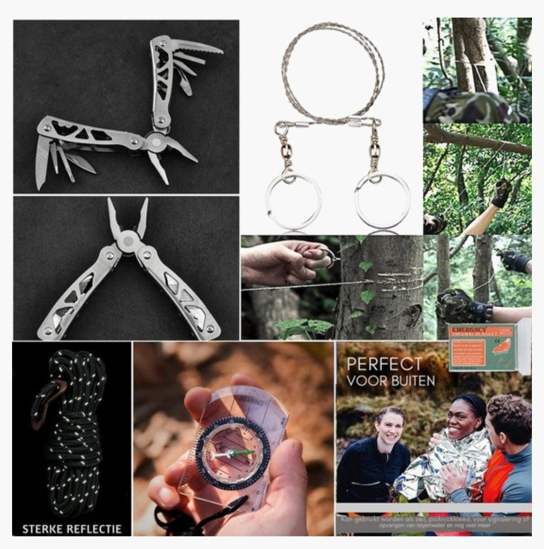 Complete Survival & EHBO Set – Outdoor Noodkit voor Camping & Avonturen