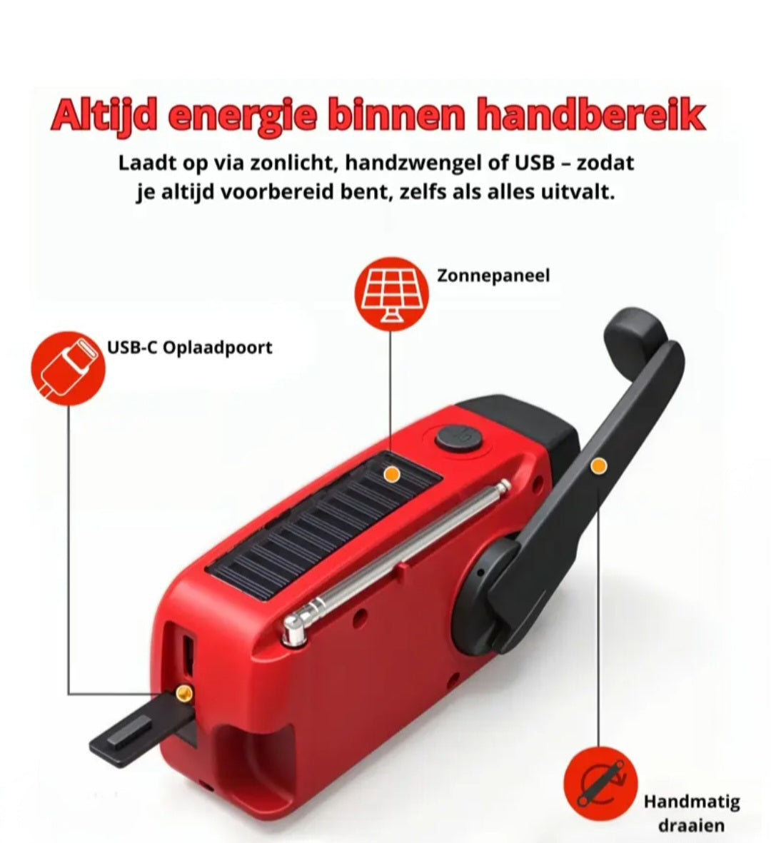 Multifunctionele Noodradio