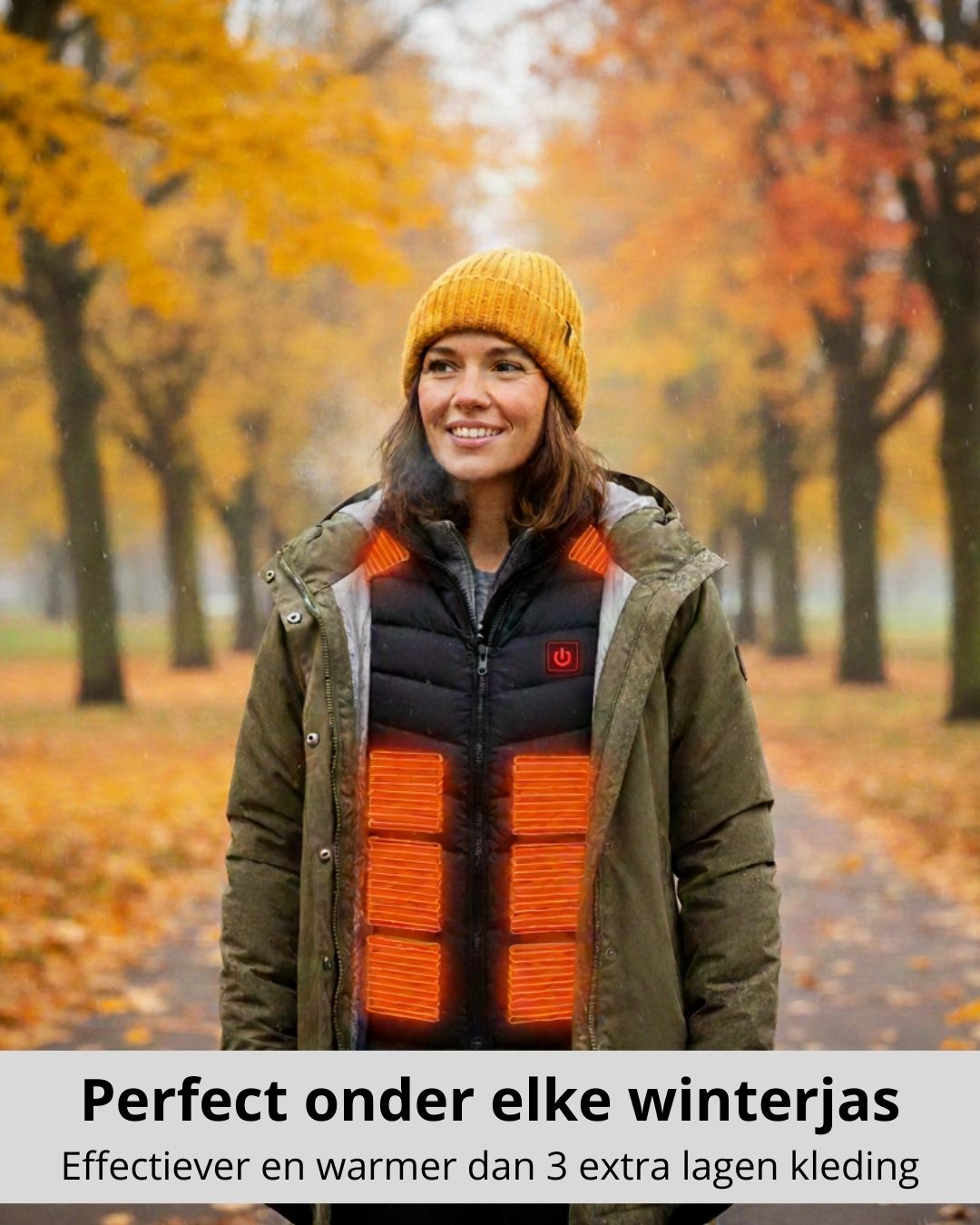 Verwarmde bodywarmer - dames en heren