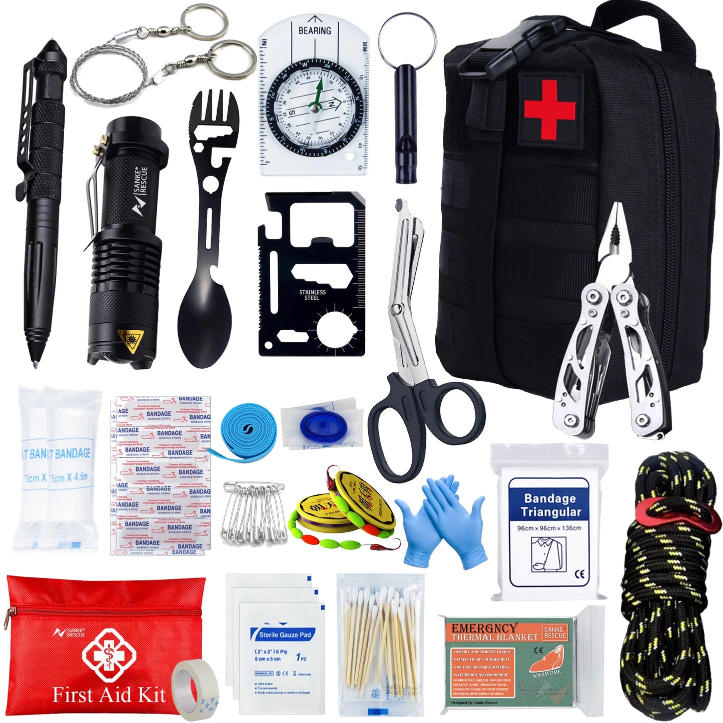 Complete Survival & EHBO Set – Outdoor Noodkit voor Camping & Avonturen