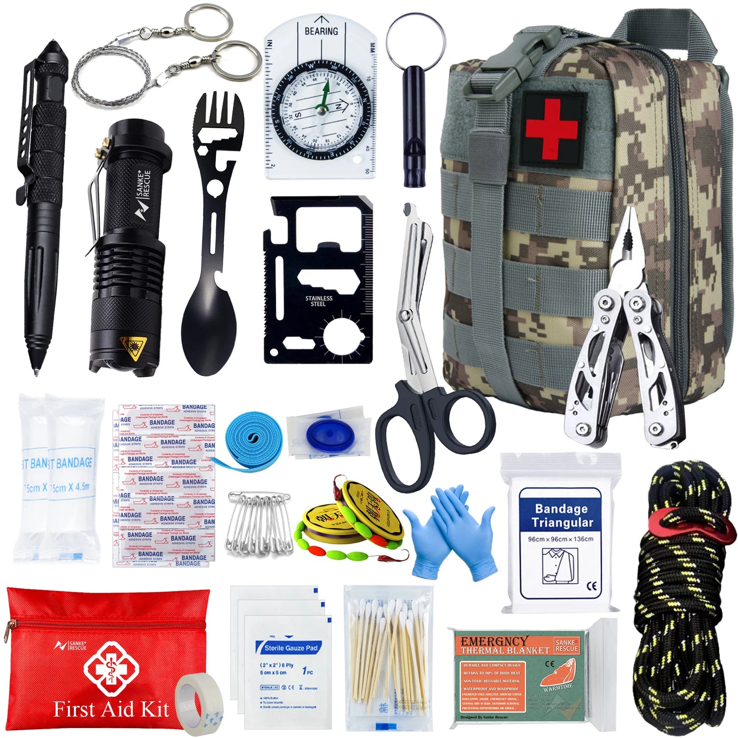 Complete Survival & EHBO Set – Outdoor Noodkit voor Camping & Avonturen