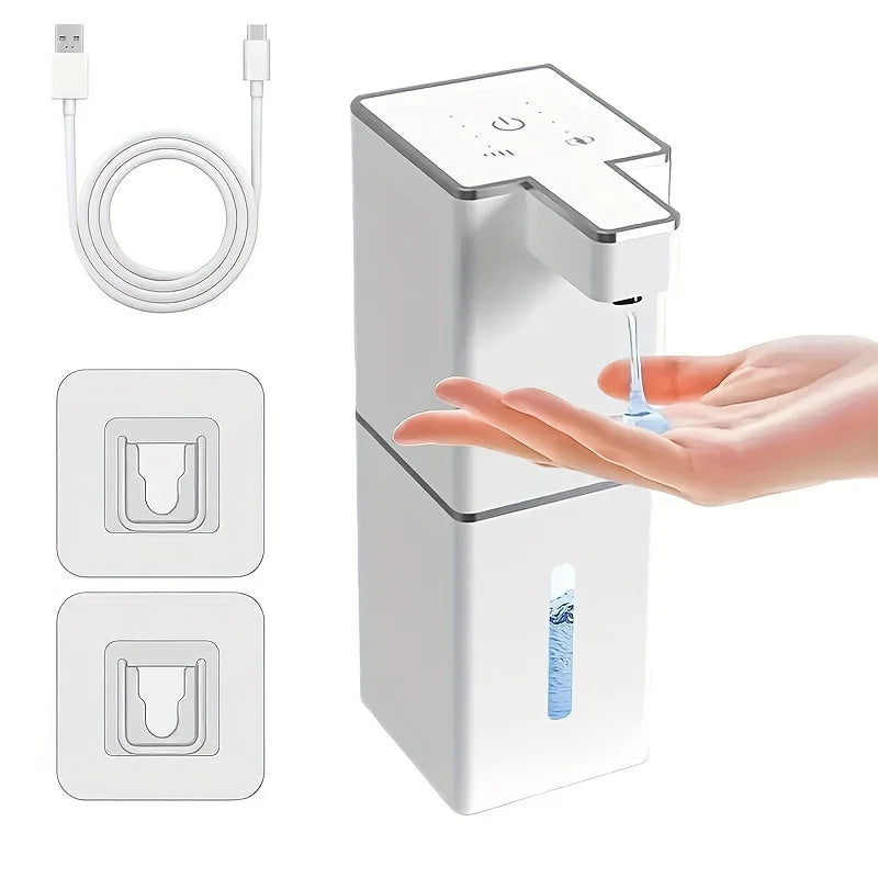 Touchless Automatische Zeepdispenser 380ML – Sensor, USB-Oplaadbaar (Foam/Gel, Vrijstaand & Wandmontage)