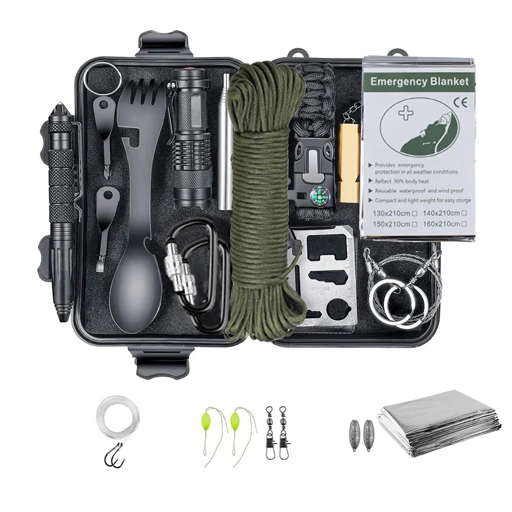 14-delige Survival Noodkit – Tactical Outdoor Set