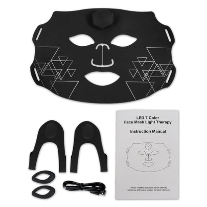 7-Kleuren LED Gezichtsmasker – Flexibel Siliconen Fotonenmasker voor Huidvernieuwing