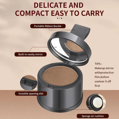 Haarlijn Cover-Up Poeder – Camoufleert Grijze Uitgroei & Dunner Haar Direct