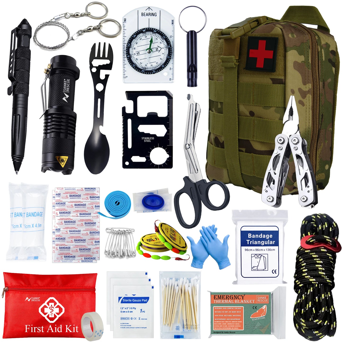 Complete Survival & EHBO Set – Outdoor Noodkit voor Camping & Avonturen