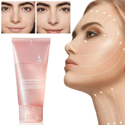 Hydraterend Collageen Nachtmasker – Peel-Off voor Elasticiteit, Glow & Minder Doffe Huid