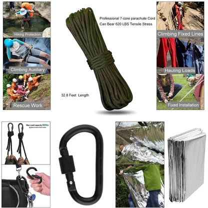 14-delige Survival Noodkit – Tactical Outdoor Set