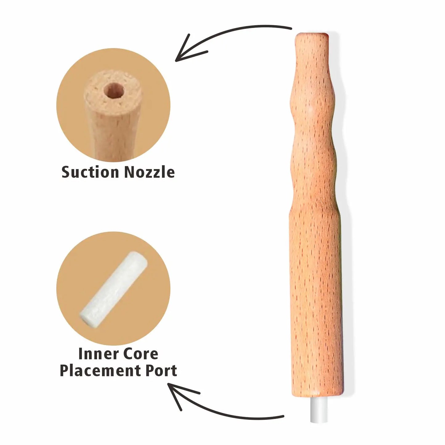 Houten Inhaler – Natuurlijk Rustgevend Aromatherapie Ritueel