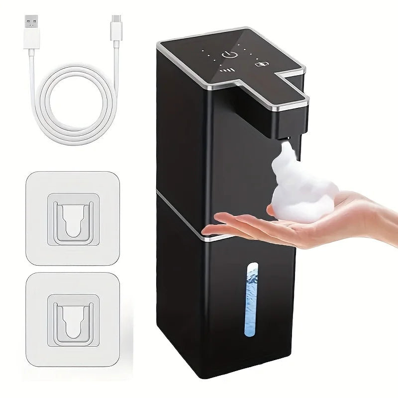 Touchless Automatische Zeepdispenser 380ML – Sensor, USB-Oplaadbaar (Foam/Gel, Vrijstaand & Wandmontage)