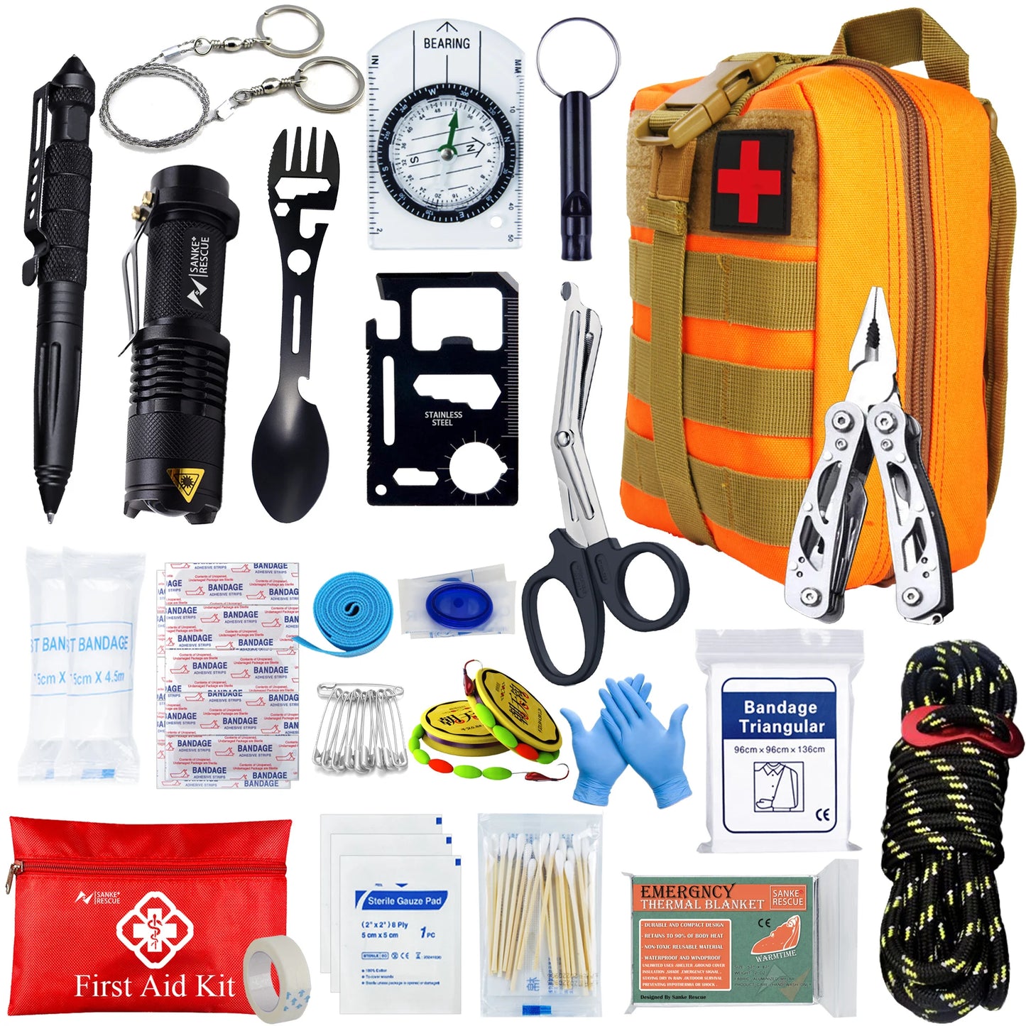 Complete Survival & EHBO Set – Outdoor Noodkit voor Camping & Avonturen