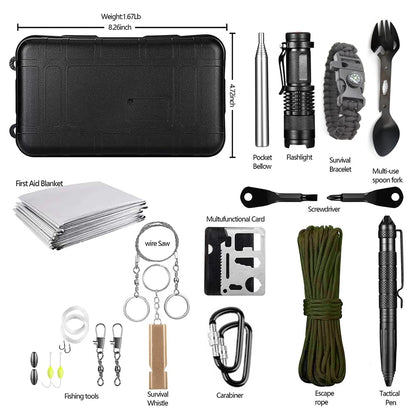 14-delige Survival Noodkit – Tactical Outdoor Set