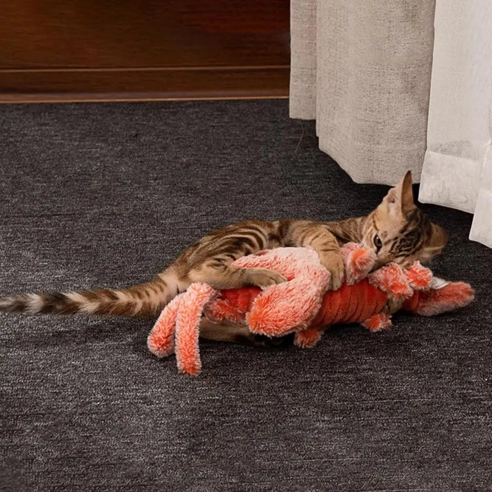 Elektrisch Hond- & Katten Speelgoed – Kreeft met 3 Vibratiemodi (USB Oplaadbaar)