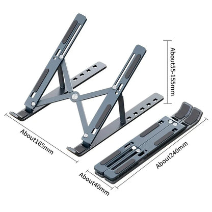 Opvouwbare Aluminium Laptopstandaard – Verstelbaar & Draagbaar voor MacBook & Laptop