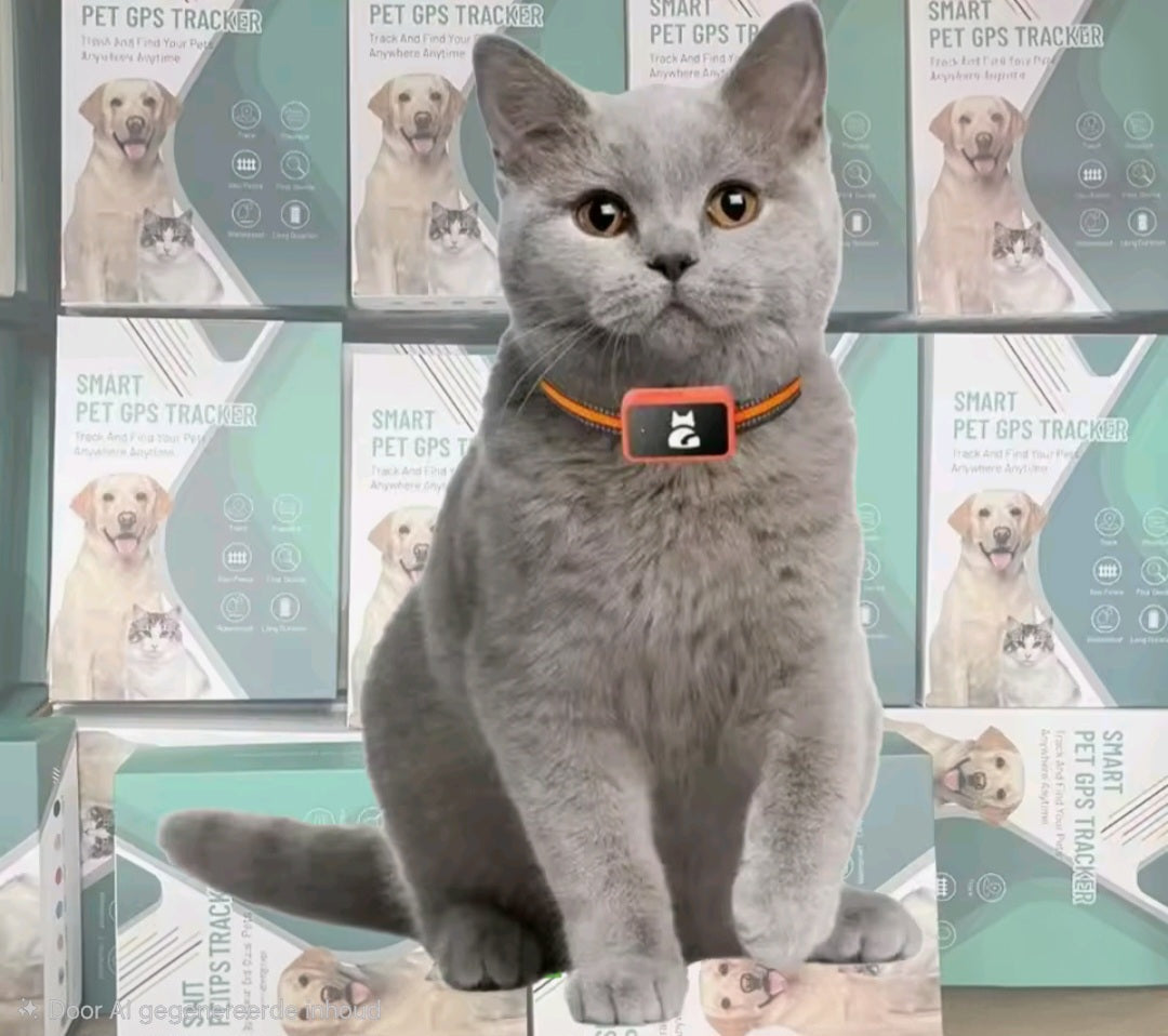 4G GPS-tracker voor honden en katten – waterdichte huisdierlocator met gezondheidsmonitor en stappenteller