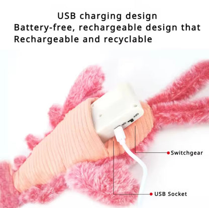 Elektrisch Hond- & Katten Speelgoed – Kreeft met 3 Vibratiemodi (USB Oplaadbaar)