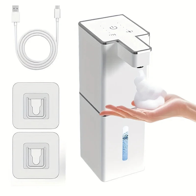 Touchless Automatische Zeepdispenser 380ML – Sensor, USB-Oplaadbaar (Foam/Gel, Vrijstaand & Wandmontage)