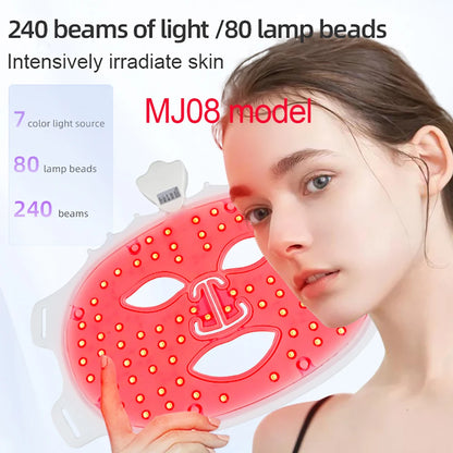 7-Kleuren LED Gezichtsmasker – Flexibel Siliconen Fotonenmasker voor Huidvernieuwing