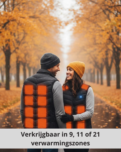 Verwarmde bodywarmer - dames en heren
