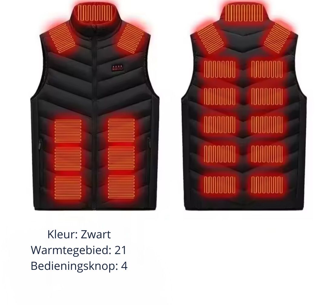 Verwarmde bodywarmer - dames en heren