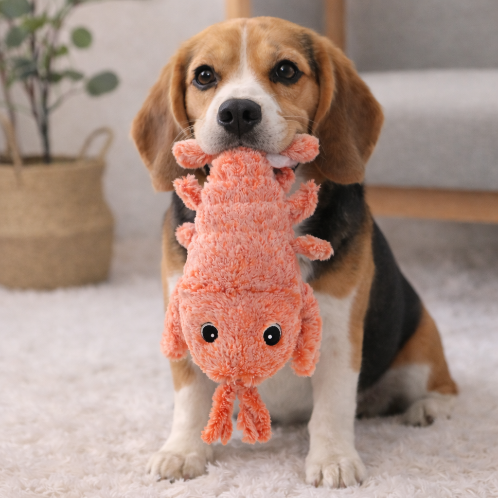 Elektrisch Hond- & Katten Speelgoed – Kreeft met 3 Vibratiemodi (USB Oplaadbaar)