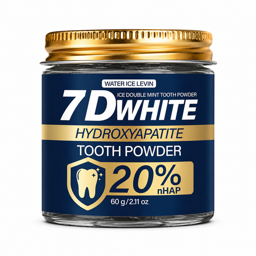 7D Hydroxyapatiet Tandpoeder met Houtskool & Munt – Diepe Reiniging en Frisse Adem (60g)